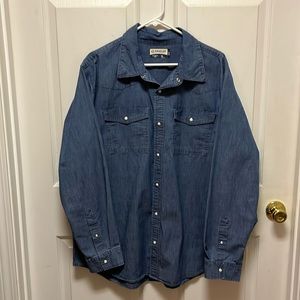 Men’s Magellan Denim Shirt, Size XL